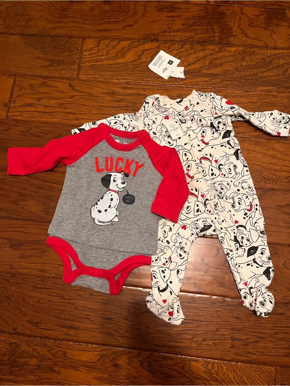 2/$10- GAP x Disney 101 Dalmations Onesies NWT Sz 3/6 Mo